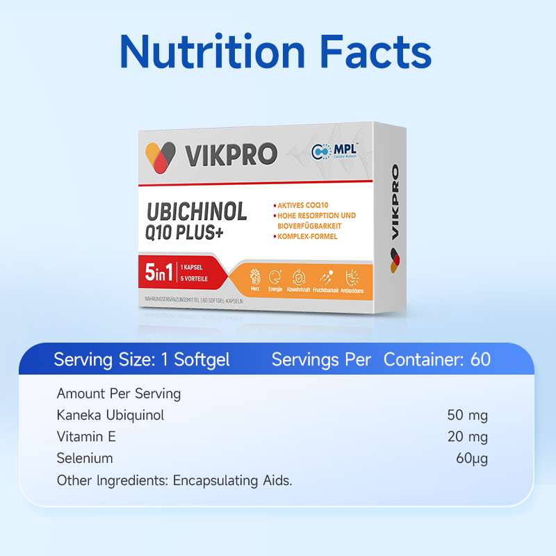 IKPRO Ubiquinol Q10 Plus+ -60 Sofgels