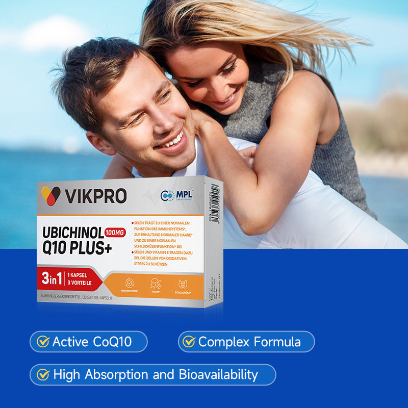 VIKPRO Ubiquinol Q10 Plus+ -30 Sofgels