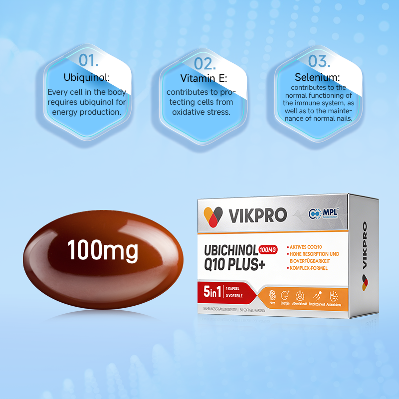 VIKPRO Ubiquinol Q10 Plus+ -30 Sofgels