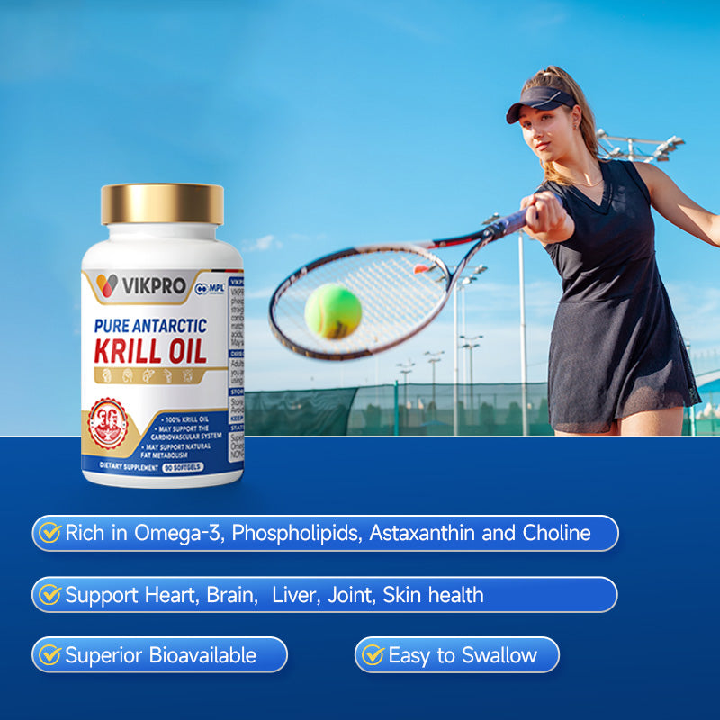 VIKPRO Pure Antarctic Krill Oil 400mg-90 Softgels