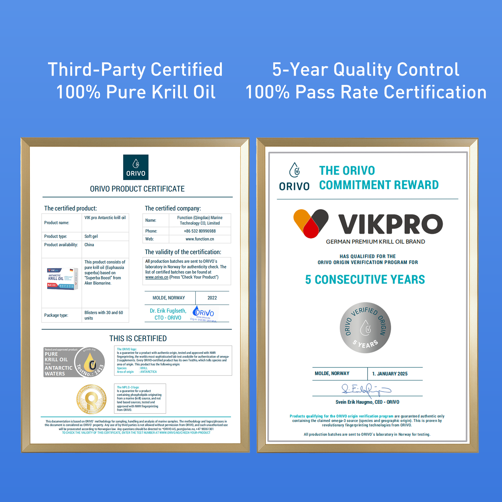 VIKPRO Antarctic Krill Oil - 60 Softgels