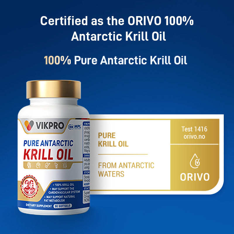 VIKPRO Pure Antarctic Krill Oil 500mg-60 Softgels