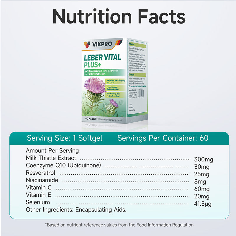 VIKPTO Leber Vital Plus+-60 Softgels