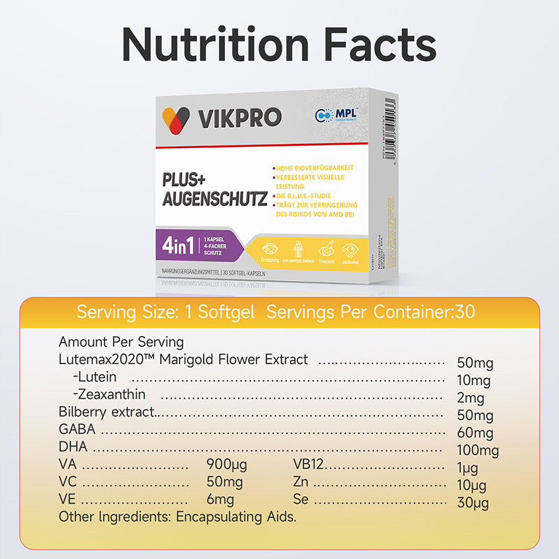 VIKPRO Augenschutz Plus+-30 Softgels