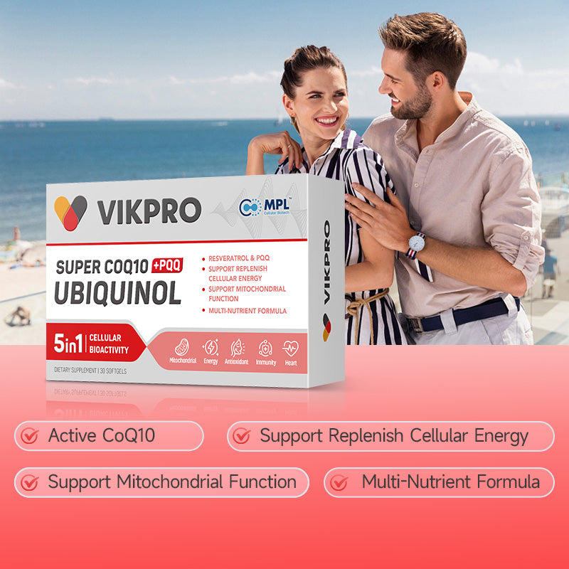 VIKPRO Super CoQ10 Ubiquinol+PQQ-30 Softgels