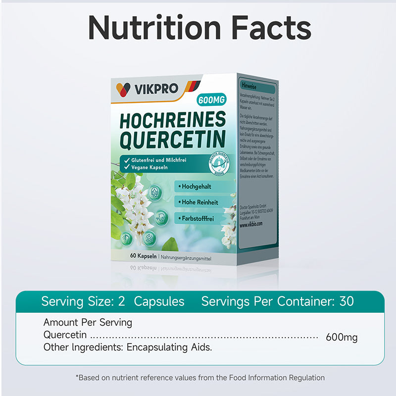 VIKPRO Hochreines Quercetin 300mg-60 Capsules